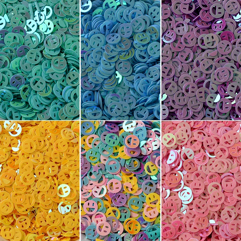 

20g/Bag Smile 6mm PVC Heart Confetti Glitter Sequins For Crafts Nail Art Decoration Paillettes Sequin DIY Sewing Accessories Gir