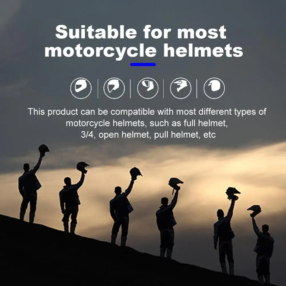 

50M Waterproof Moto bluetooth Wireless Anti-interference Helmet Headset Hands Free bluetooth T2 Intercom for Motorcycle