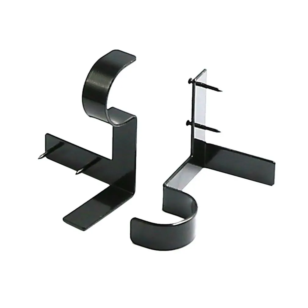 

2pcs/lot Hang Curtain Bracket Quick Hang Curtain Rod Brackets Tap Right Into Window Frame Rod Holders Support Curta