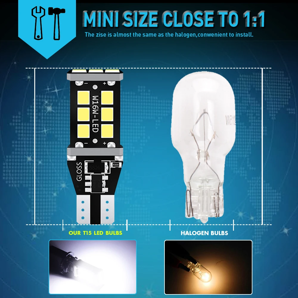 2 шт. Автомобильные светодиодные фонари заднего хода 921 лм|Сигнальная лампа| |