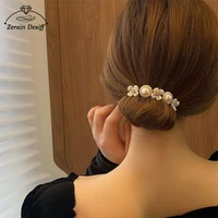 hair claws for women pearl flower hair clips all match barrettes crab ponytail holder hairpins bands hair accessories