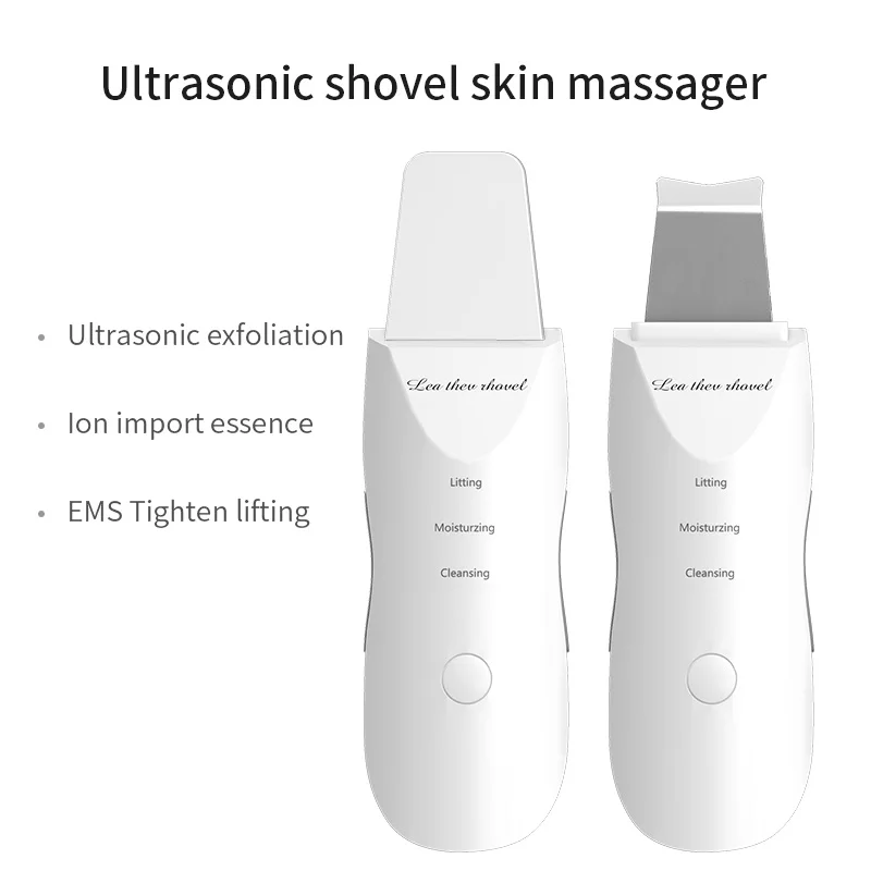 JinKaiRui Ultrasonic Shovel Skin Massager Portable Scrubber Vibration Clean Exfoliation Blackhead Removal