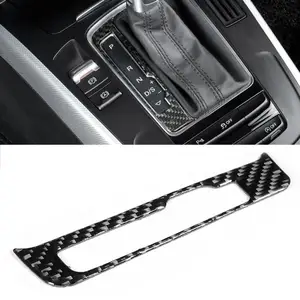 10pcs Carbon Fiber Gear Shift Panel Control Cover Decoration Sticker Kit for Audi A4 B8 A5 Q5 2009-2016 car styling accessories