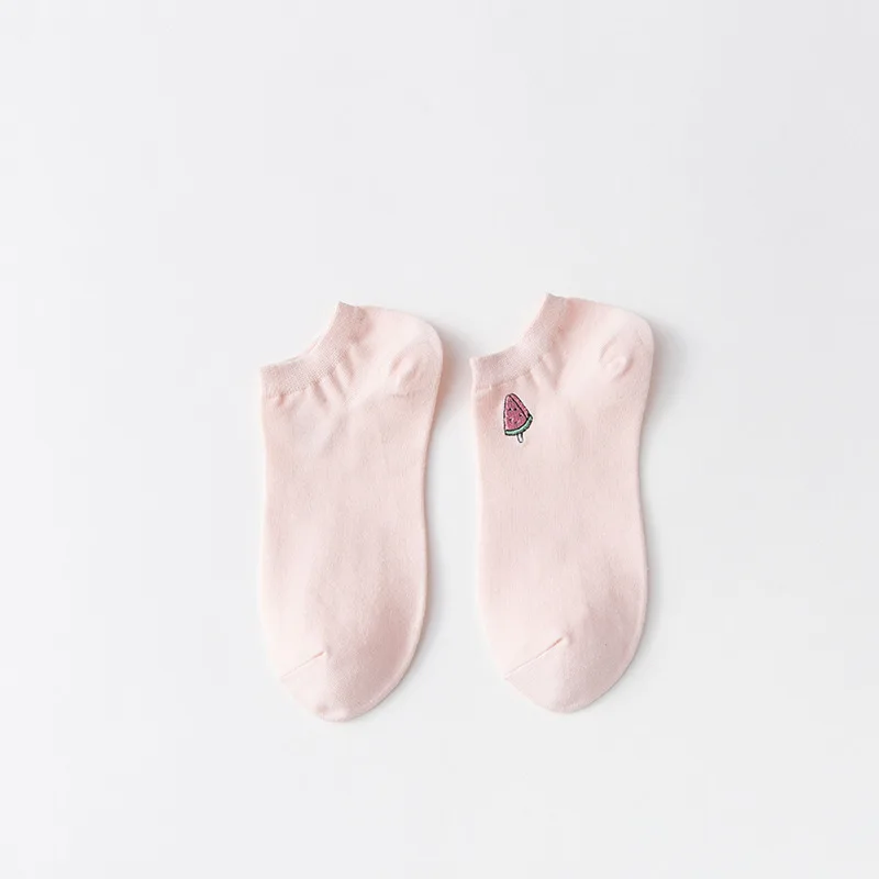 

10pairs/lot New Socks Spring Summer Ankle Woman Invisible Slippers Women's Set 10 Pcs Flower Watermelon Lattice Love Splicing