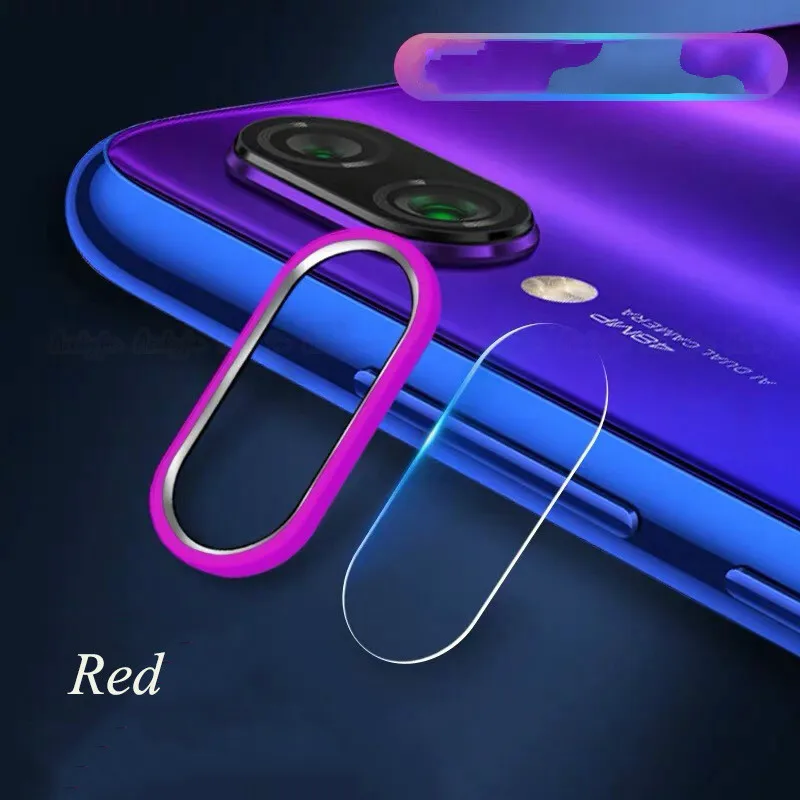 Red Xiaomi Redmi Note 8 7 защитная пленка для объектива камеры из закаленного стекла чехол с металлическим кольцом чехол бампер Redmi Note 7 8 Pro - Цвет: Red