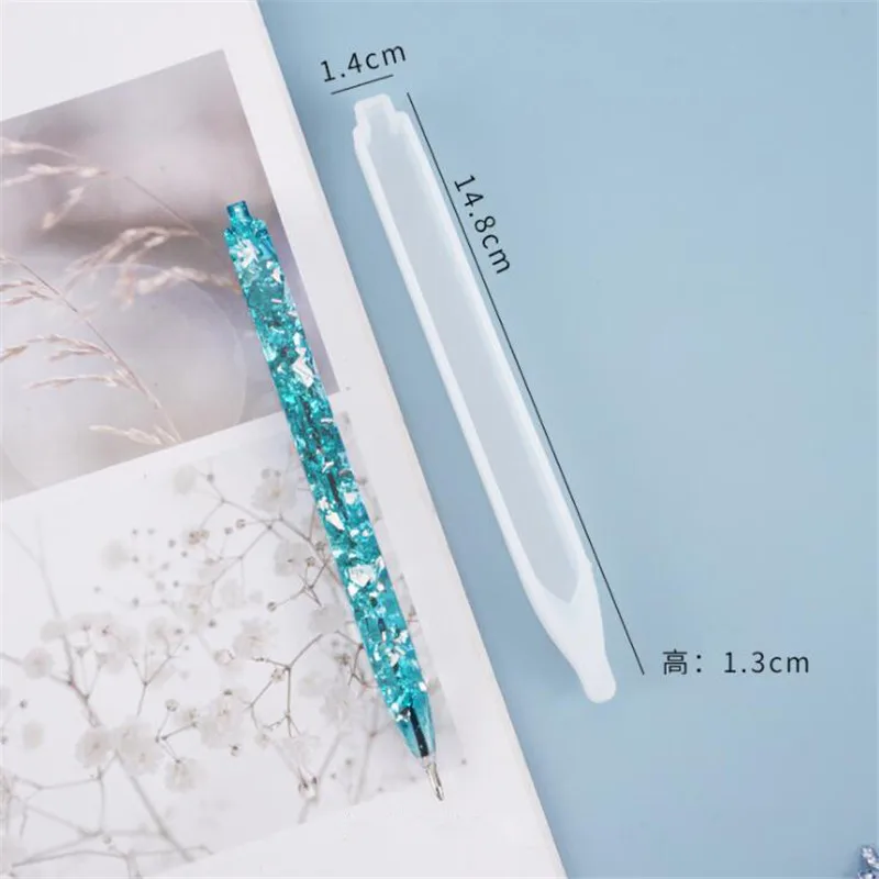 Шариковая ручка Прозрачная силиконовая форма сушеные цветы Смола декоративное