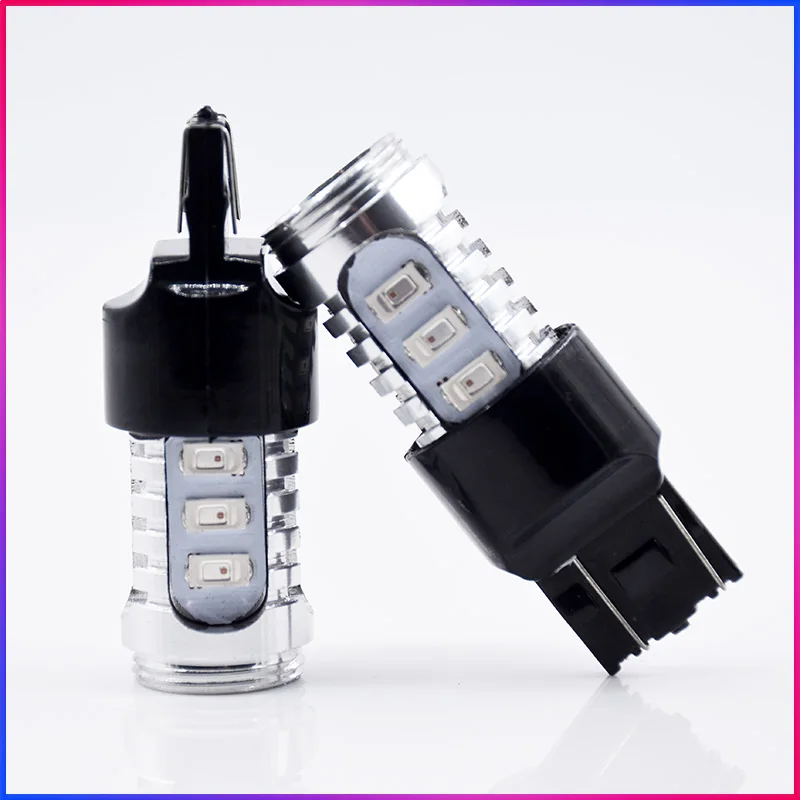 ShinMan 2 шт. Samsung 5730 чип T20 7443 7444 W21/5 Вт Автомобильные светодиодные стоп-сигналы