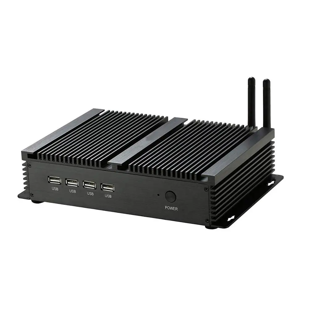 ToptonFanless промышленный Мини ПК Windows XP/7/10 Intel i5 3317U 1037U Dual Nics 4 * RS232 Настольный компьютер