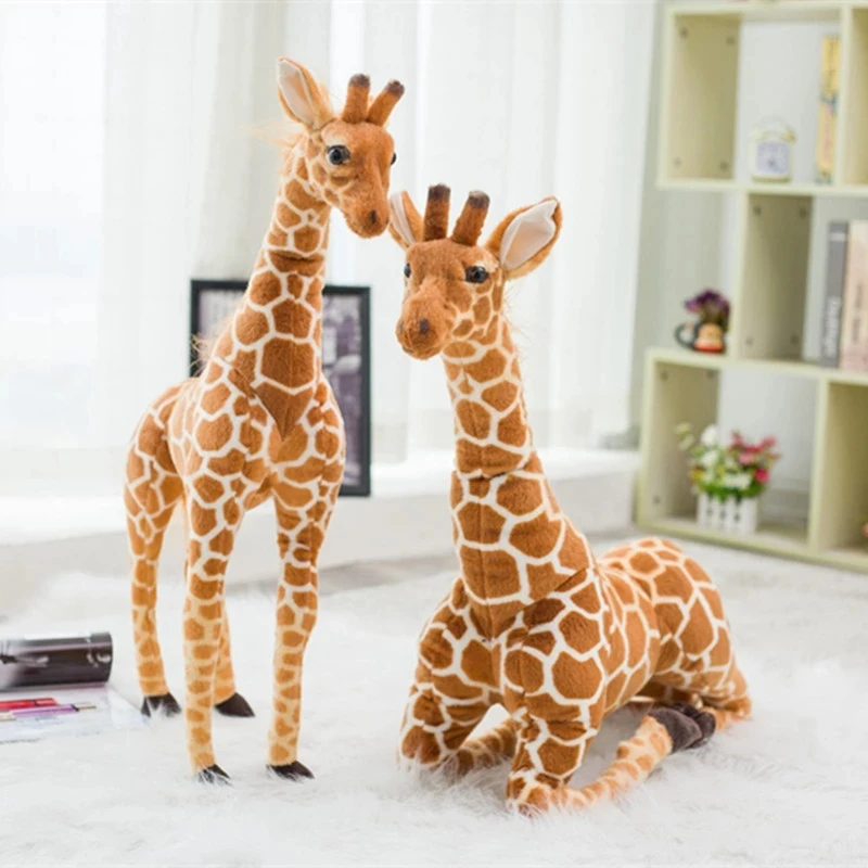 

Huge Real Life Giraffe Plush Toys Cute Stuffed Animal Dolls Soft Simulation Giraffe Doll Birthday Gift Kids Toy Bedroom Decor