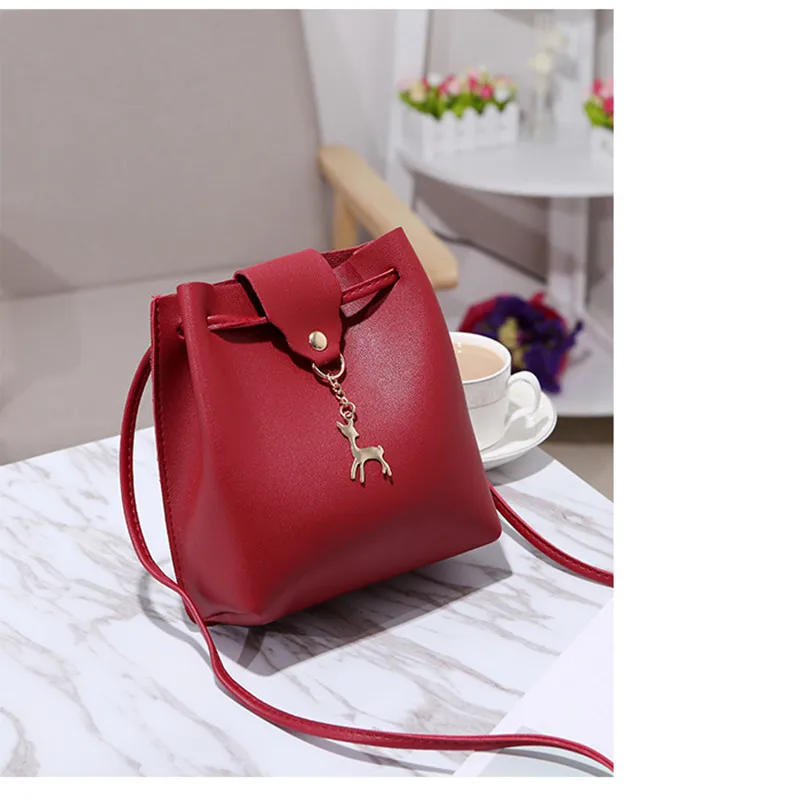 Высокое Качество Мини ПУ Старинные Crossbody Сумка для Женщин 2019 Плечо Ведро Телефон