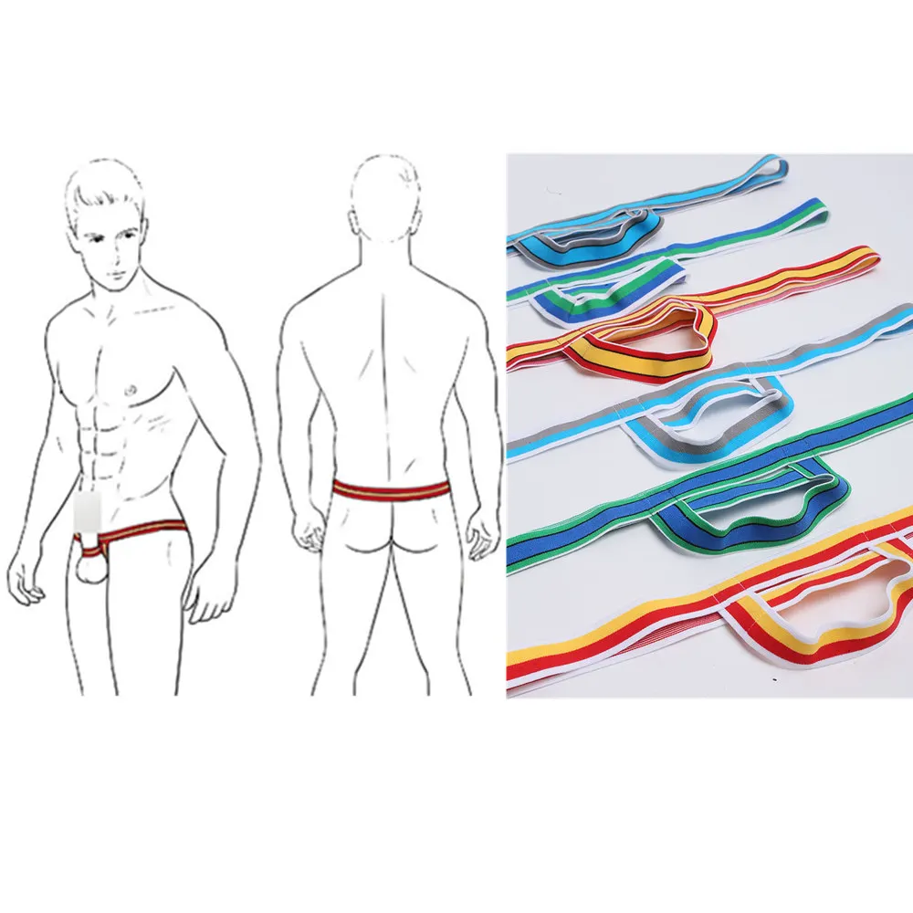 Мужское нижнее белье для увеличения пениса гей бандаж Трусы стринги Сексуальные