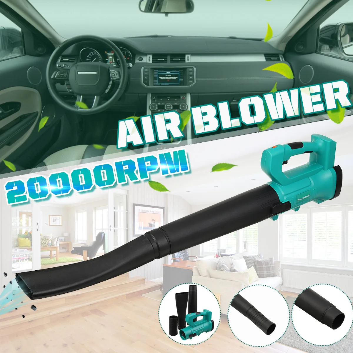 

20000RPM Electric Industry Cordless Air Blower Snow Blowing Sweeper Garden Power Tool Dust Leaf Blower For Makita Battery