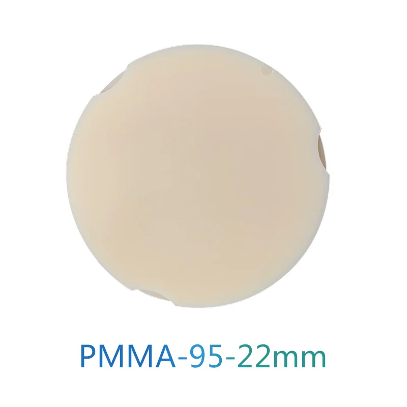 

PMMA Discs Disk for Milling Open System Temporary Crowns Bridges 95*22mm C1/C2/C3/C4/D2/D3/D4 Clear D Shape Pmma Discs