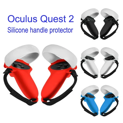 

Silicone half-pack protective cover suitable for Oculus Quest2 handle adjustable anti-drop non-slip belt strap set VR accessorie