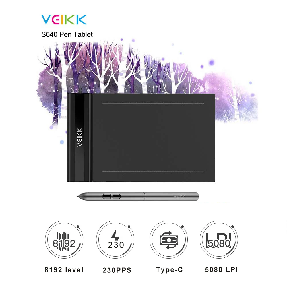 6*4 дюйма 5080DPI 230PPS цифровая ручка планшет аниме графический для рисования и игр OSU с
