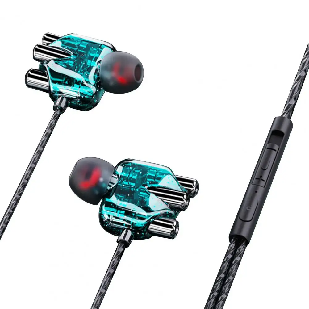 Проводные наушники с защитой от обмотки многожильные проводные