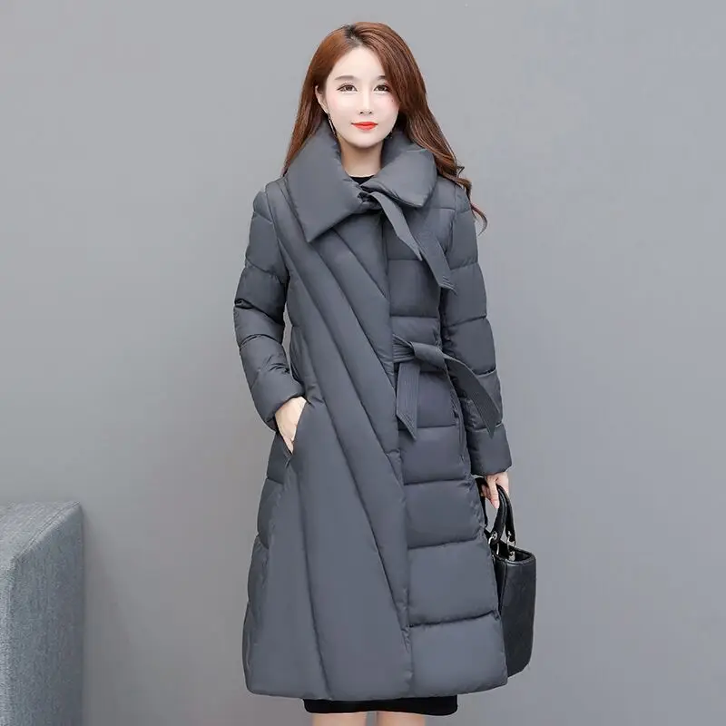 DMLFZMY Модная элегантная женская парка 2019 зимняя куртка женские парки с хлопковой