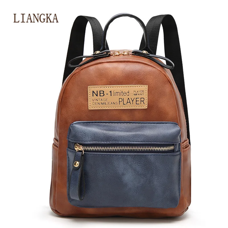 

2021 женский винтажный мини-рюкзак из искусственной кожи, школьный ранец на плечо для колледжа, Женская Повседневная дорожная сумка