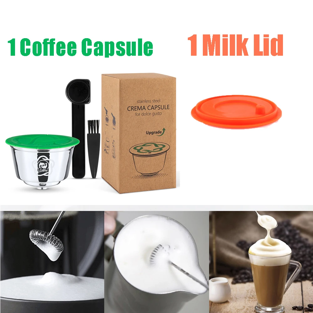 

New Version Coffee Capsule For Dolce Gusto Coffee Machine Stainless Steel Crema Maker Refillable Espresso Pods