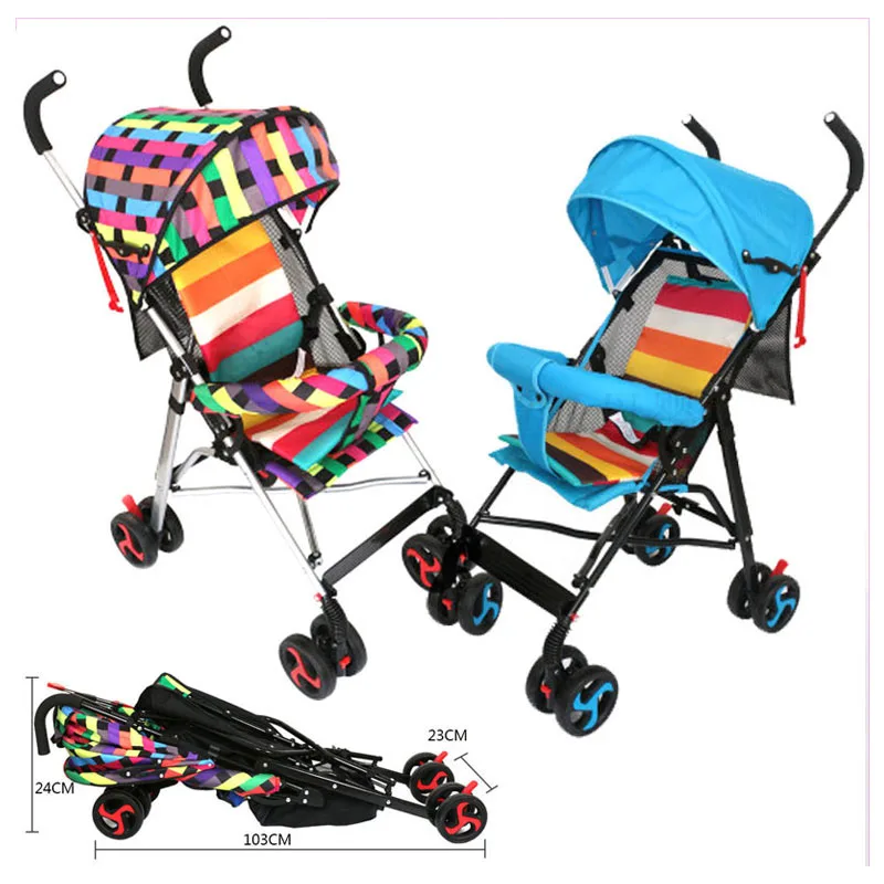 Free shippingFour Season Portable Foldable Lightweight Baby Strollers Four Wheels Adjustable Travel System Baby P