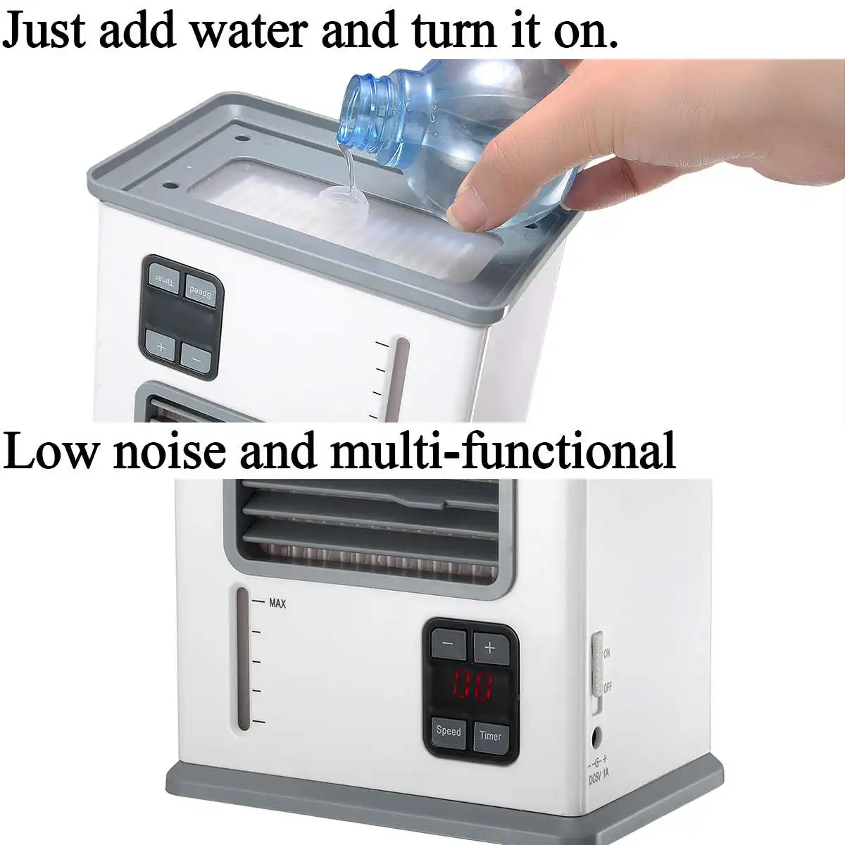 Перезаряжаемый портативный Кондиционер USB мини-охладитель воздуха цифровой