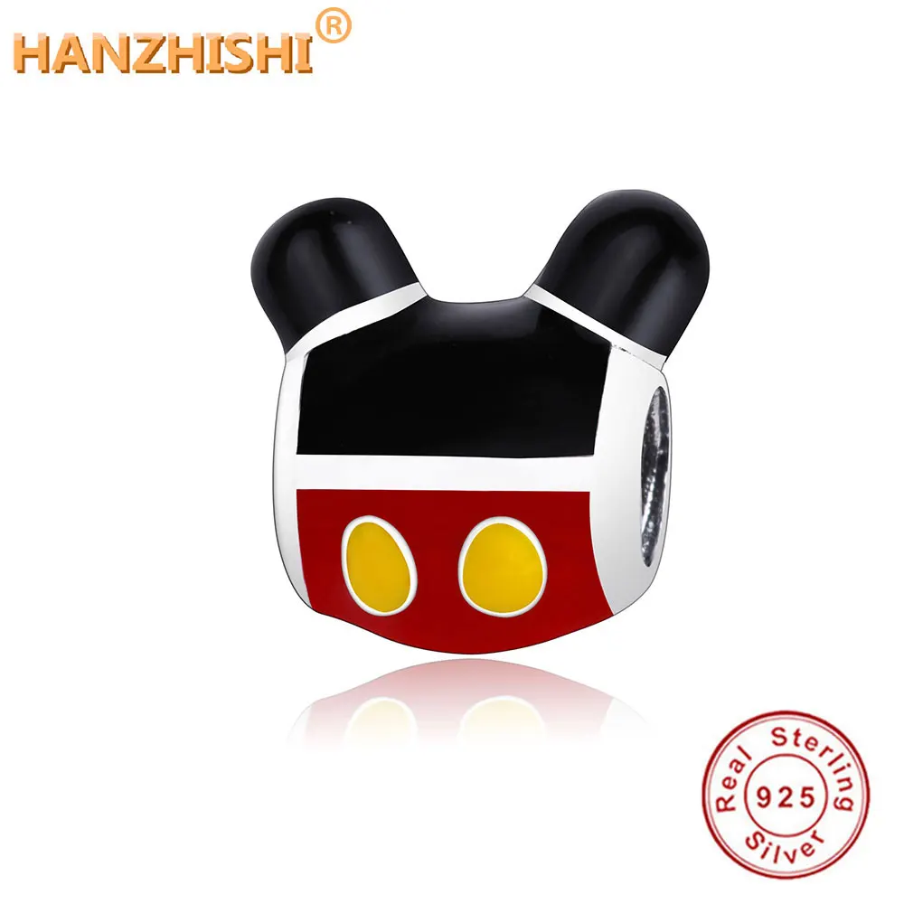 Микс Эмали из серебра 925 пробы милые Мультяшные шармы бусины подходят для