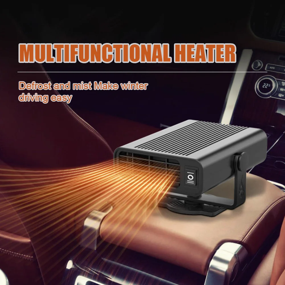 

Car Heater 12V/24V 500W Portable 360 Degree Adjustable Electric Heating Fan 2 Modes Air Purifier Windshield Defogging Defroster