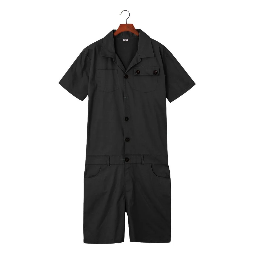 Мужской комбинезон с карманом для дома модная однотонная Одежда большого