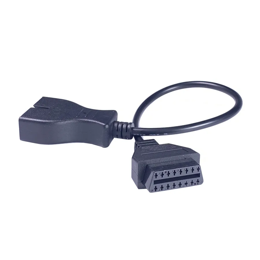 12 Pin 12Pin папа к OBD OBD2 OBDII DLC 16 Женский адаптер автомобильного диагностического