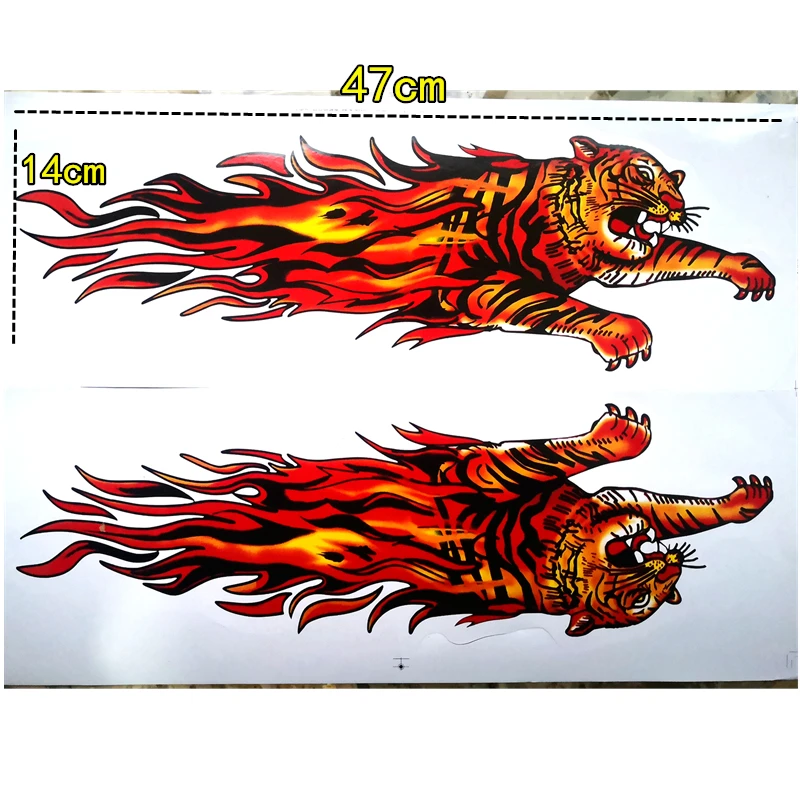 

Автомобильный Стайлинг, 6 видов наклеек из ПВХ для автомобиля, универсальная наклейка для огня, тигра, лошади, пламени, декоративная пленка, чехол для пасты, наклейка для царапин