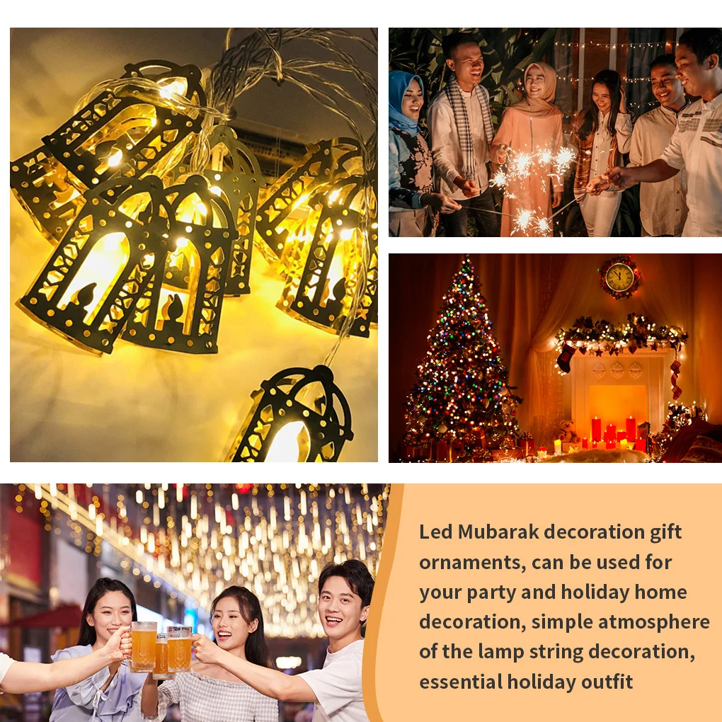 

Ramadan Decorations Moon Star Led String Lights EID Mubarak Decor For Home Islam Muslim Event Party Supplies Eid al-Fitr Decor
