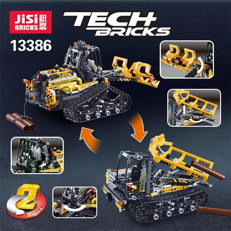 

13386 Technic Series Crawler loader Model 2 In 1 Model Building Blocks Bricks Educational Toys Birthday Gifts
