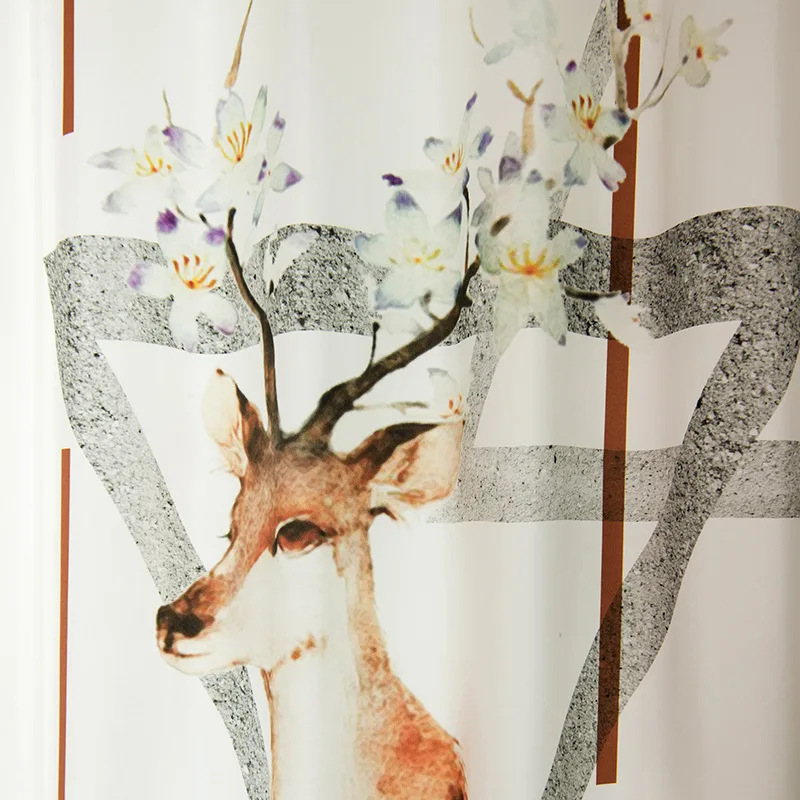 Современные Простые 3D шторы с принтом оленя для гостиной столовой спальни. | Дом и