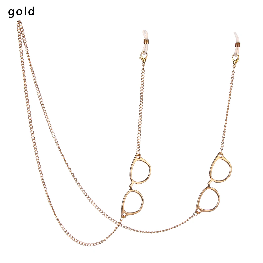 70cm gold 1 шт. цепочка для очков для чтения для металлических золотых солнцезащитных очков шнурок для очков фиксатор ремешков очки различной формы держатель подарки - Цвет: 70cm gold