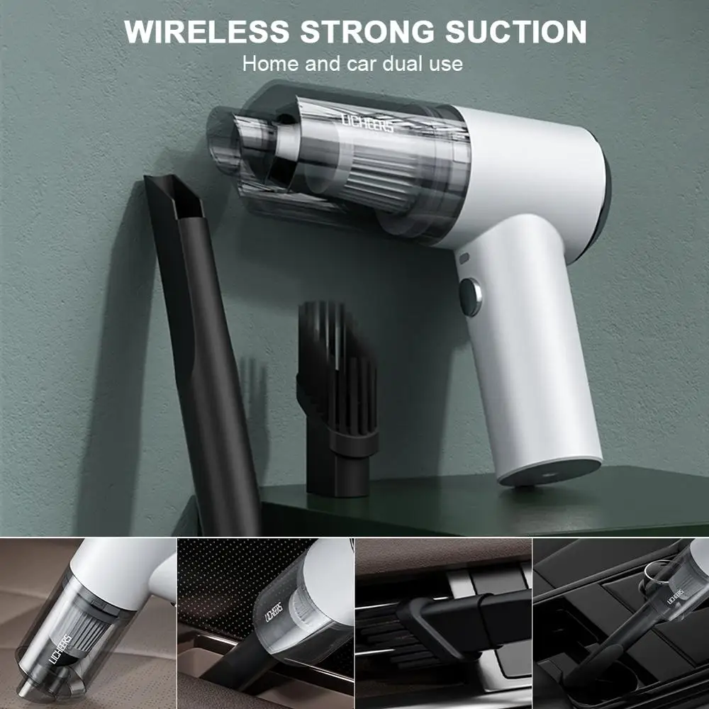 

Mini wireless car vacuum cleaner with super suction power 3500Pa portable hand-held car vacuum cleaner for office and family car