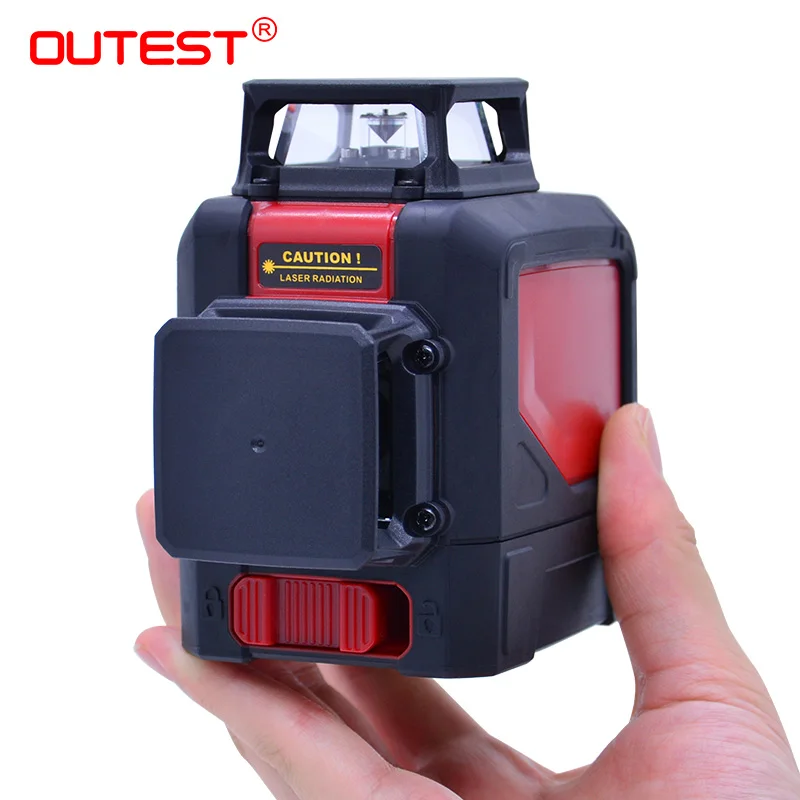OUTEST 8 линейный лазерный уровень самонивелирующийся с красным/зеленым лучом охват