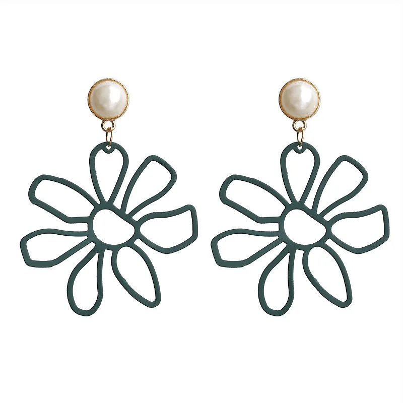 Женские красные серьги с большим цветком модные длинные большие летние 2019 |