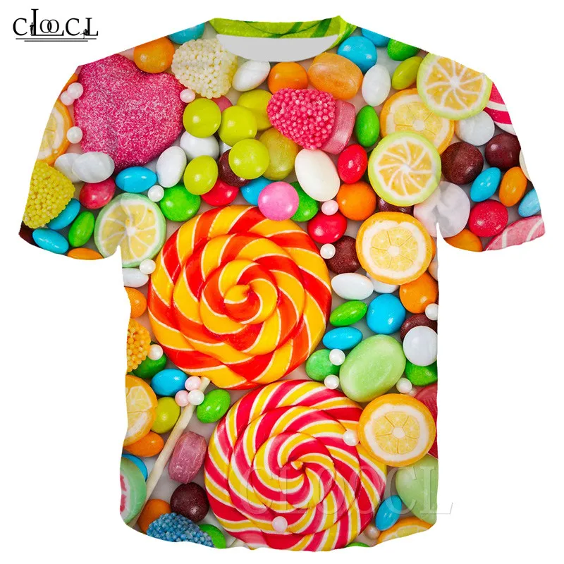 Подарок на Рождество яркие футболки леденец палочке 3D принт для мужчин/женские