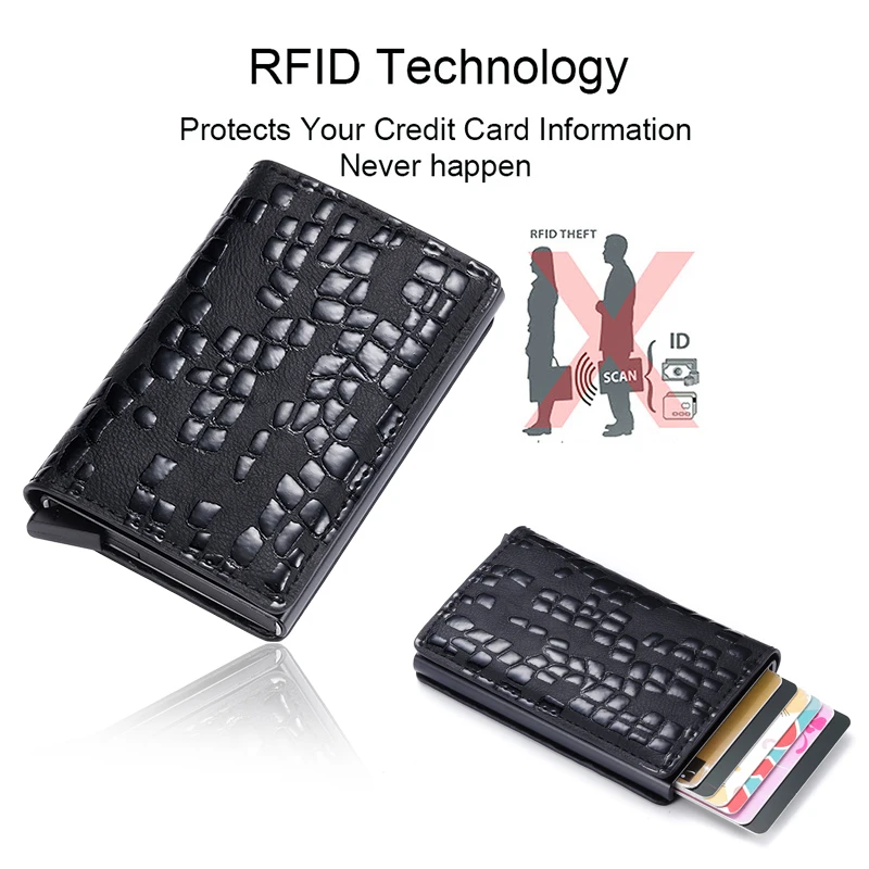 Rfid Blocking Men Bank Credit Card Holder Protection Smart Wallets Metal Aluminum Business Case Creditcard Cardholder | Багаж и сумки