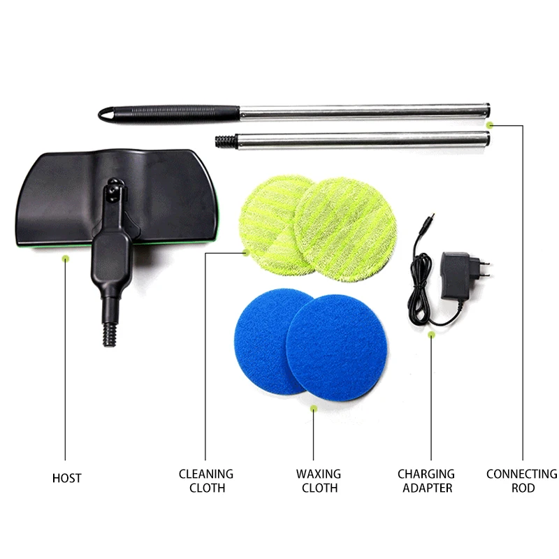 

Rechargeable 360 degree Rotation Cordless Floor Cleaner Scrubber Polisher Electric Rotary Mop Microfiber Cleaning Mop for Home