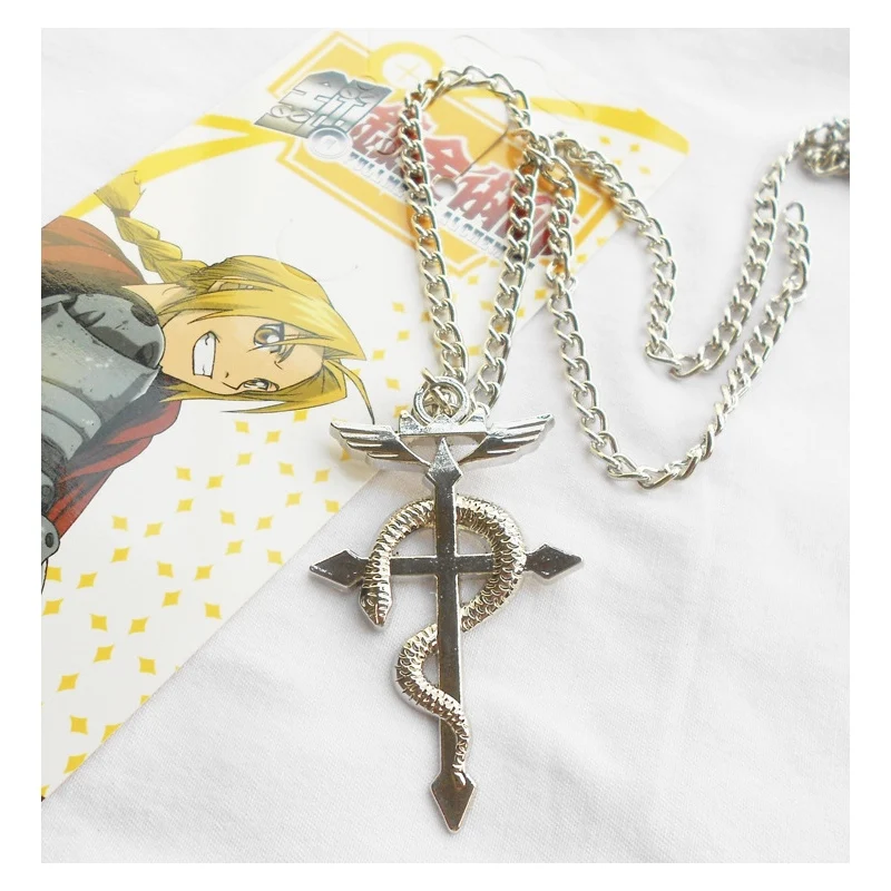 

Wholesale 5 pcs Anime Fullmetal Alchemist Snake Necklace Key Chain Animation Peripheral Neck Pendant Accessories for Cosplay