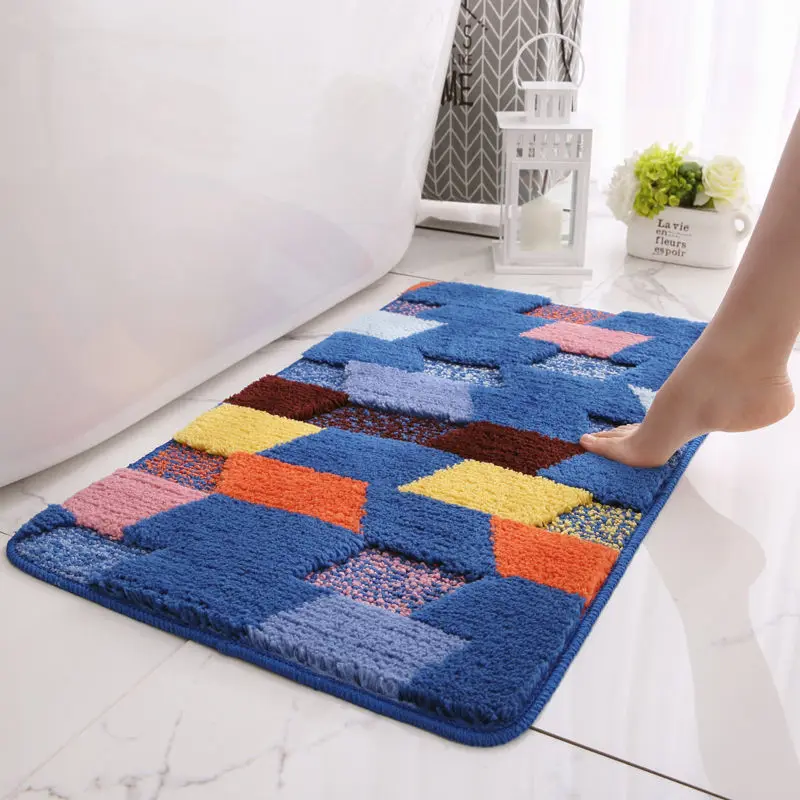 Modern Art Anit-Slip Floor Mats Cover Carpets Waterproof For Living Room  Fabric Patterned Colourful Home Decor Soft Rug