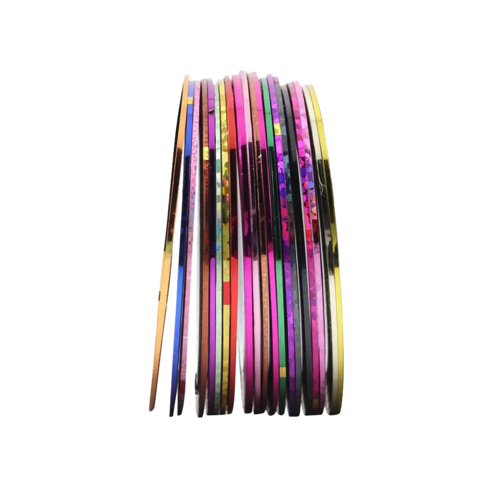 

10 Colors Nail Art Striping Tape Line Adhesive Sticker Decals Manicure Decoration Tool Adhesive Sticker Shiny Tape
