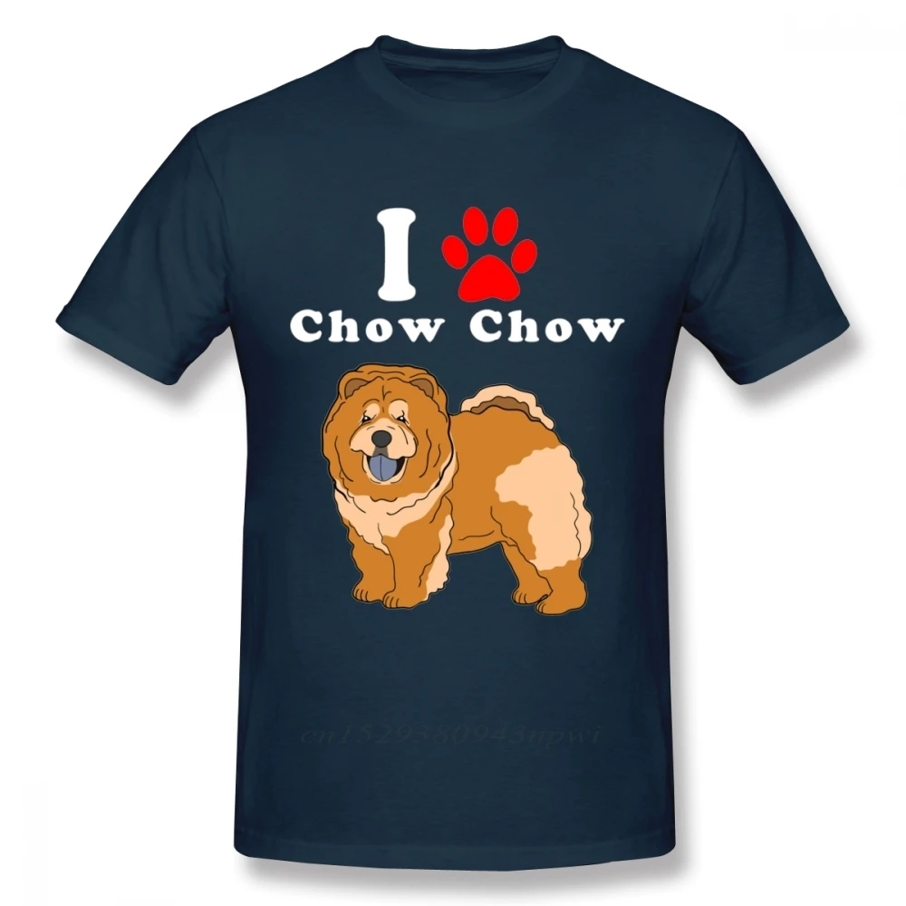 

Round Neck I Love My Chow Chow In The Year Of The Dog Adopt Rescue Dog Lover Mom Or Dad Save Abandoned Pet Dot t shirt