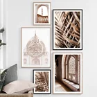Мусульманская религиозная архитектура арабский Бог Марокко Хассан скандинавский настенный художественный холст живопись плакаты и принты Декор для гостиной