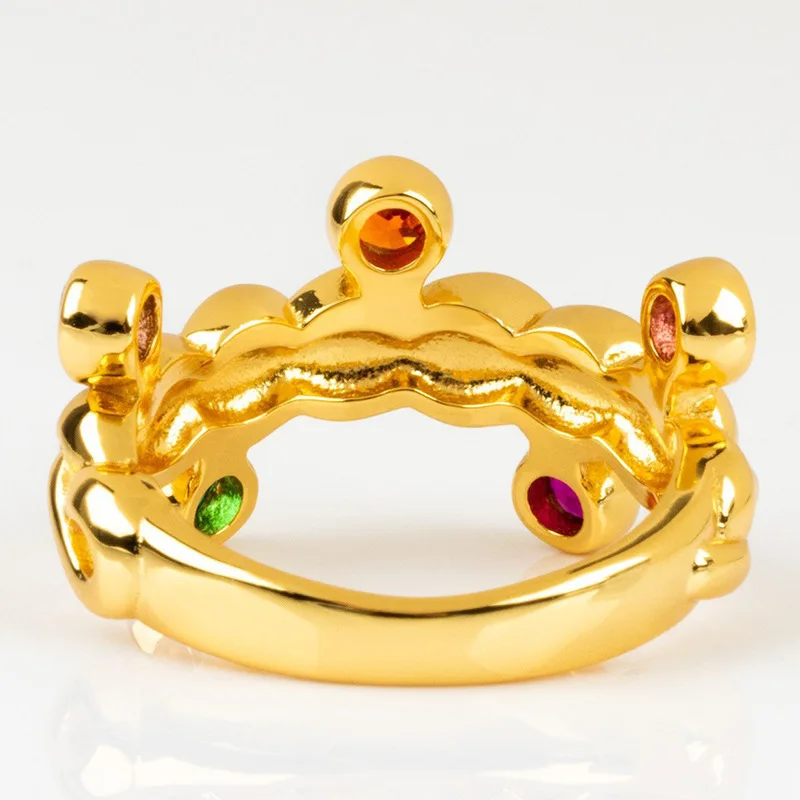 1 шт. женские кольца украшенные разноцветными кристаллами геометрической формы