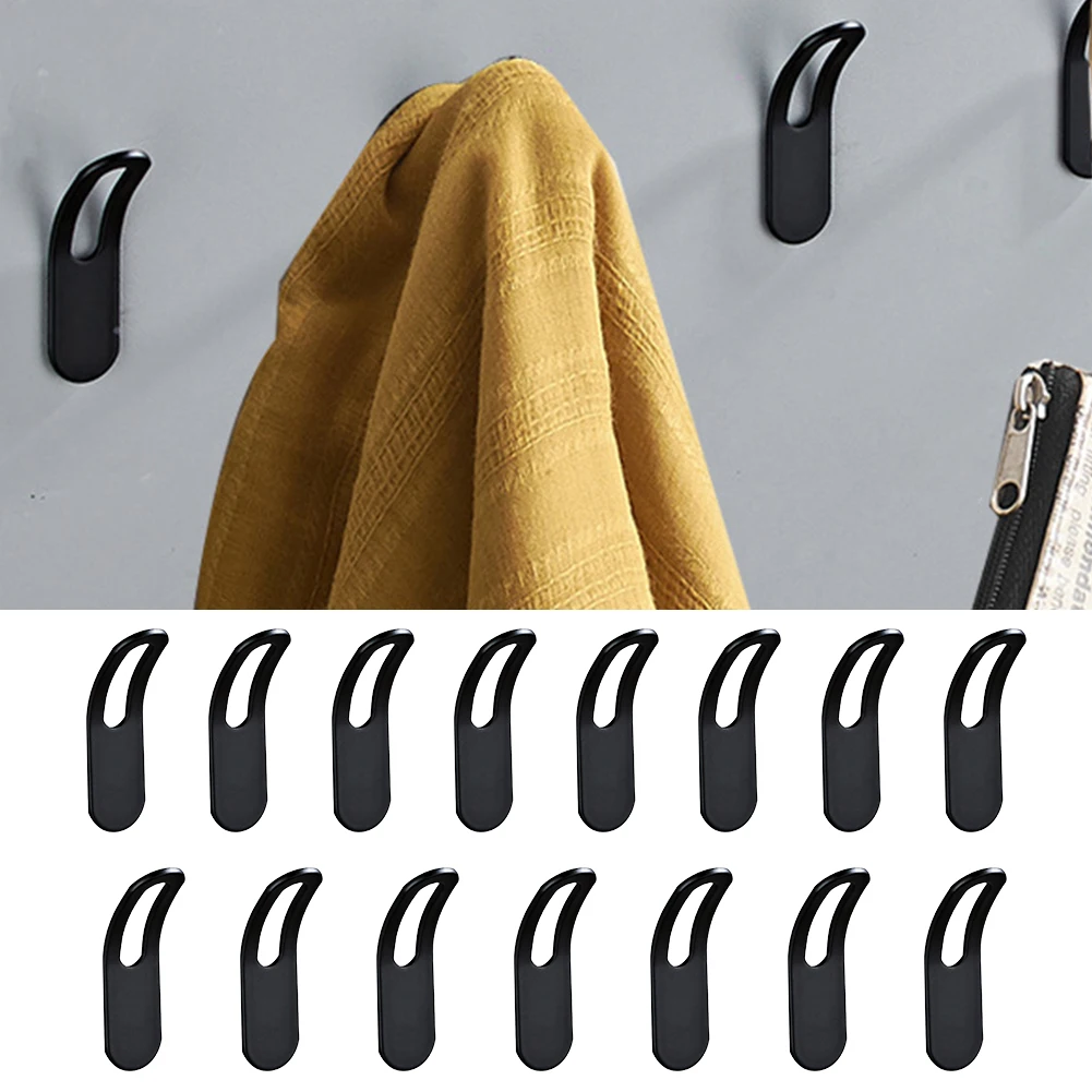 

15pcs/set Bathroom Robe Kitchen Closet Modern Wall Hanger Bedroom Easy Install Office Hooks For Clothes Home Self Adhesive