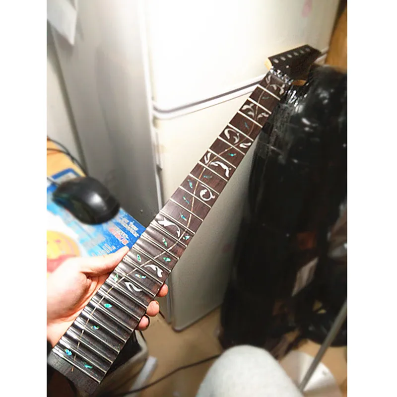 disado 24 bünde ahorn e gitarre hals palisander griffbrett inlay baum von lifes gitarre zubehör teile free global shipping