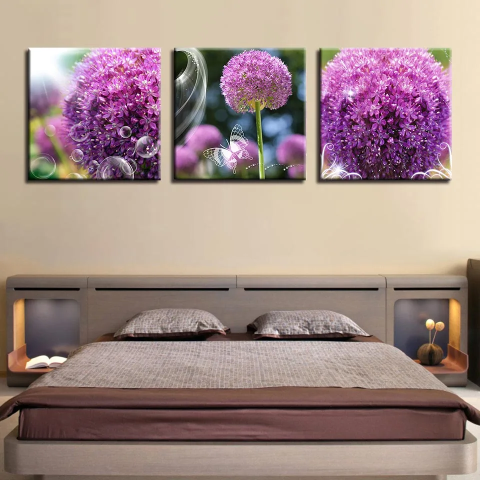 HD принты на холсте фиолетовая Флора картина для гостиной настенное искусство