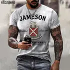 Мужская летняя футболка с 3D-принтом компаса, футболка большого размера в стиле хип-хоп, одежда с короткими рукавами в стиле ретро
